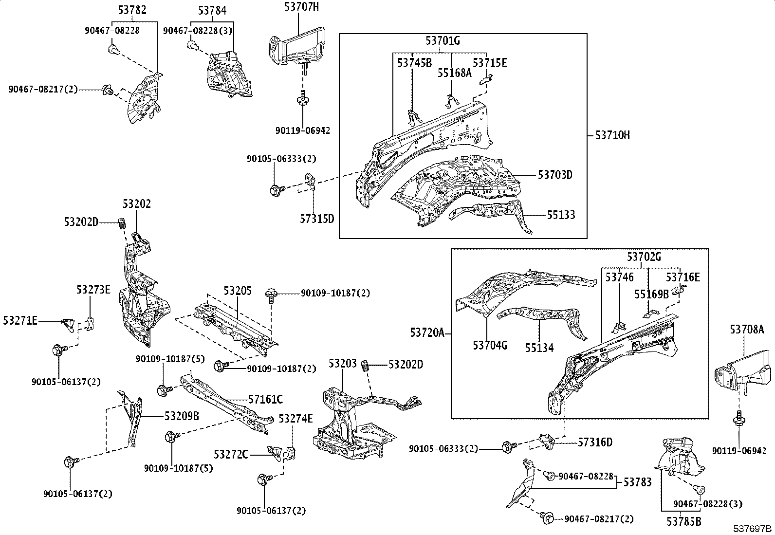 16593-70060 GUIDE, RADIATOR AIR, NO.1 RH product image