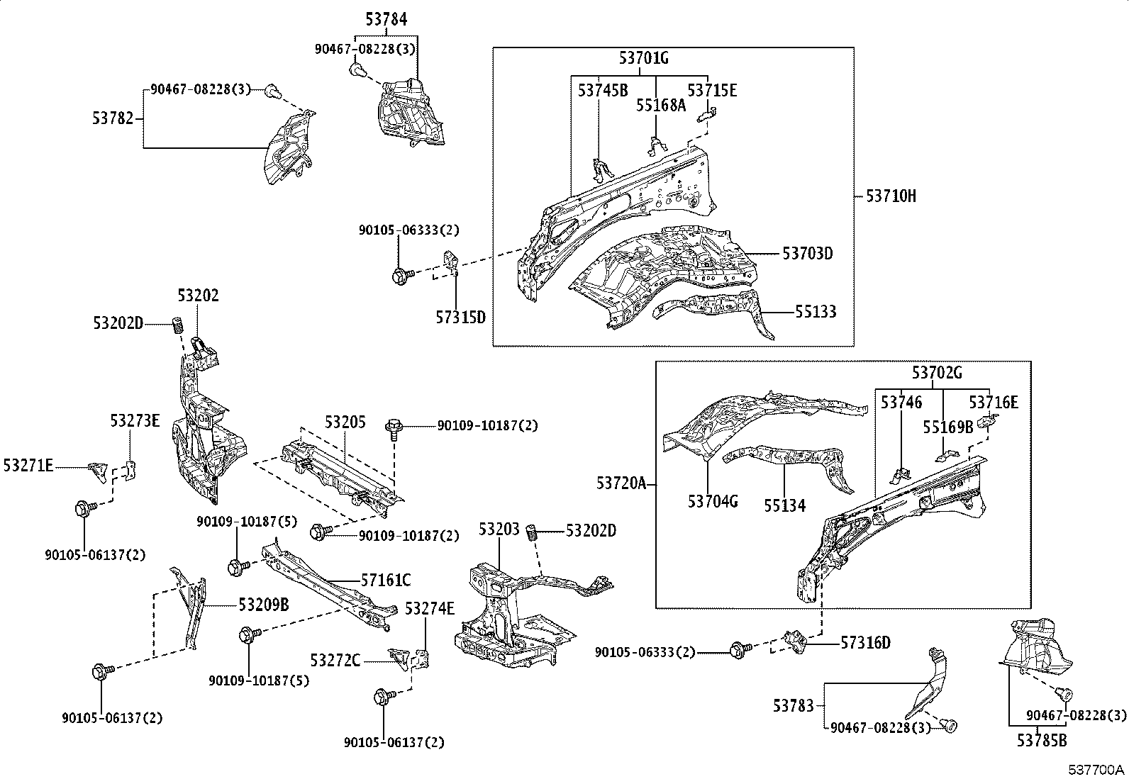 16593-70060 GUIDE, RADIATOR AIR, NO.1 RH product image