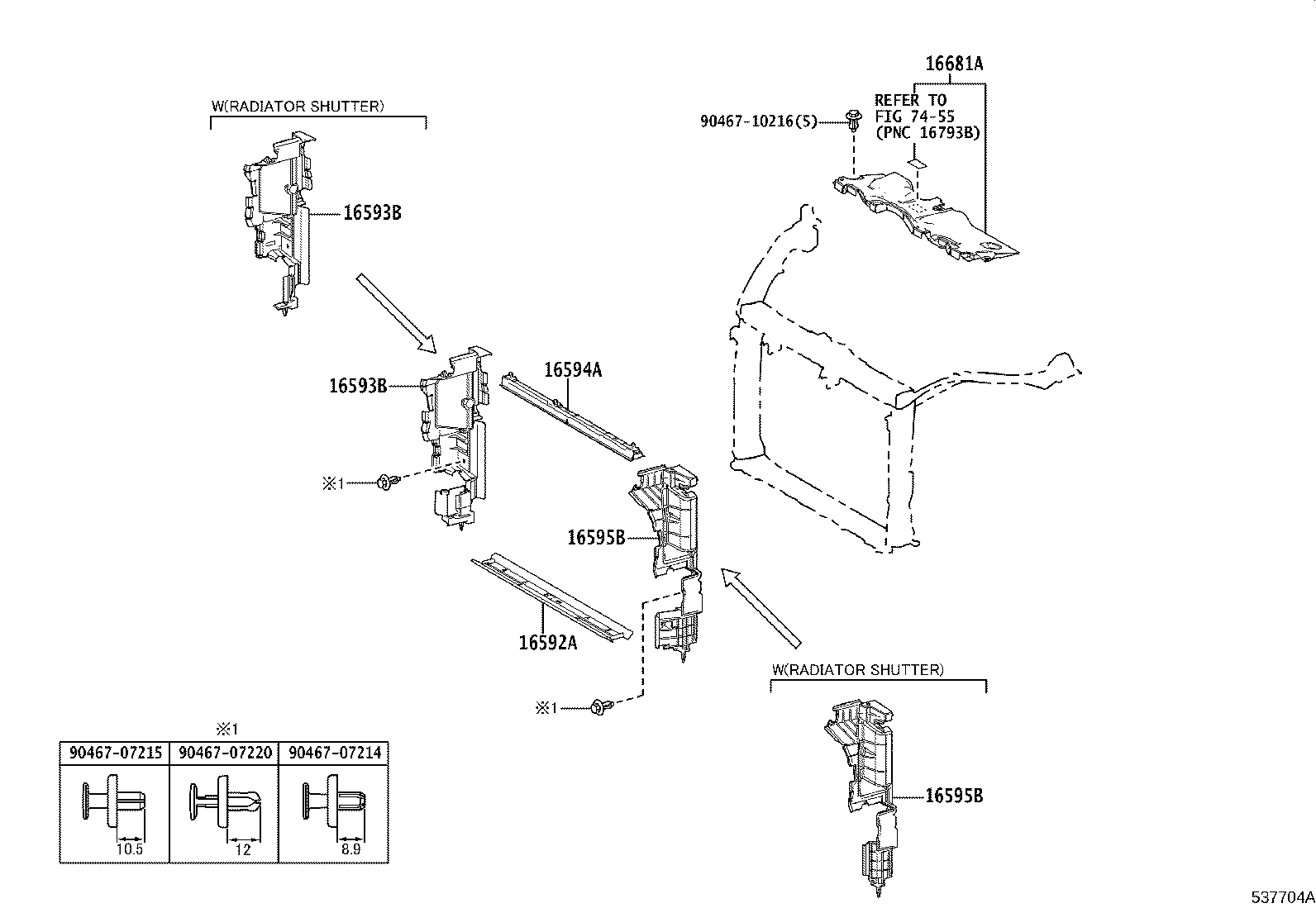 Toyota 16592-F0090 GUIDE, RADIATOR AIR, NO.3