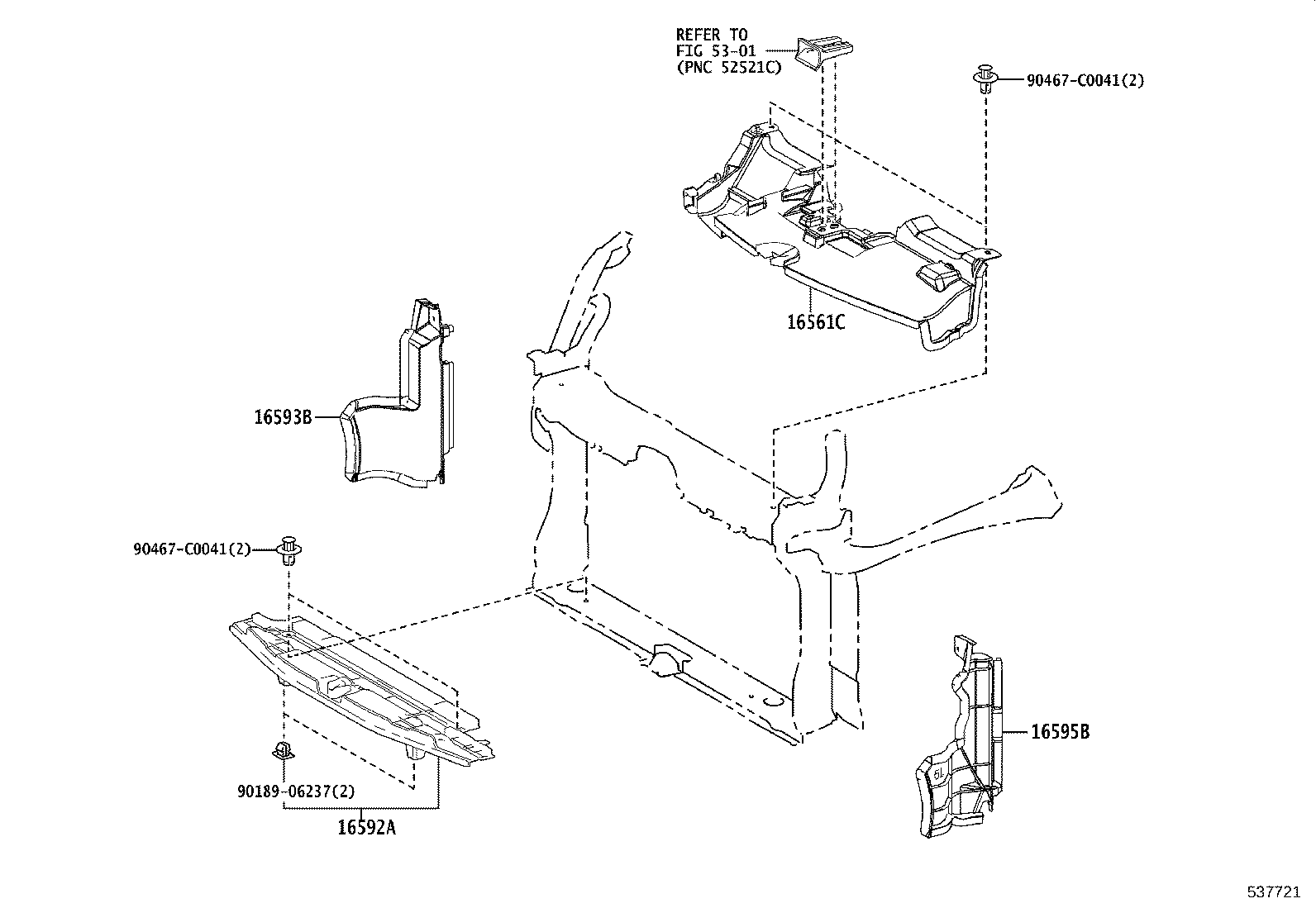 16561-F2110 SEAL, RADIATOR TO SUPPORT, NO.1 product image