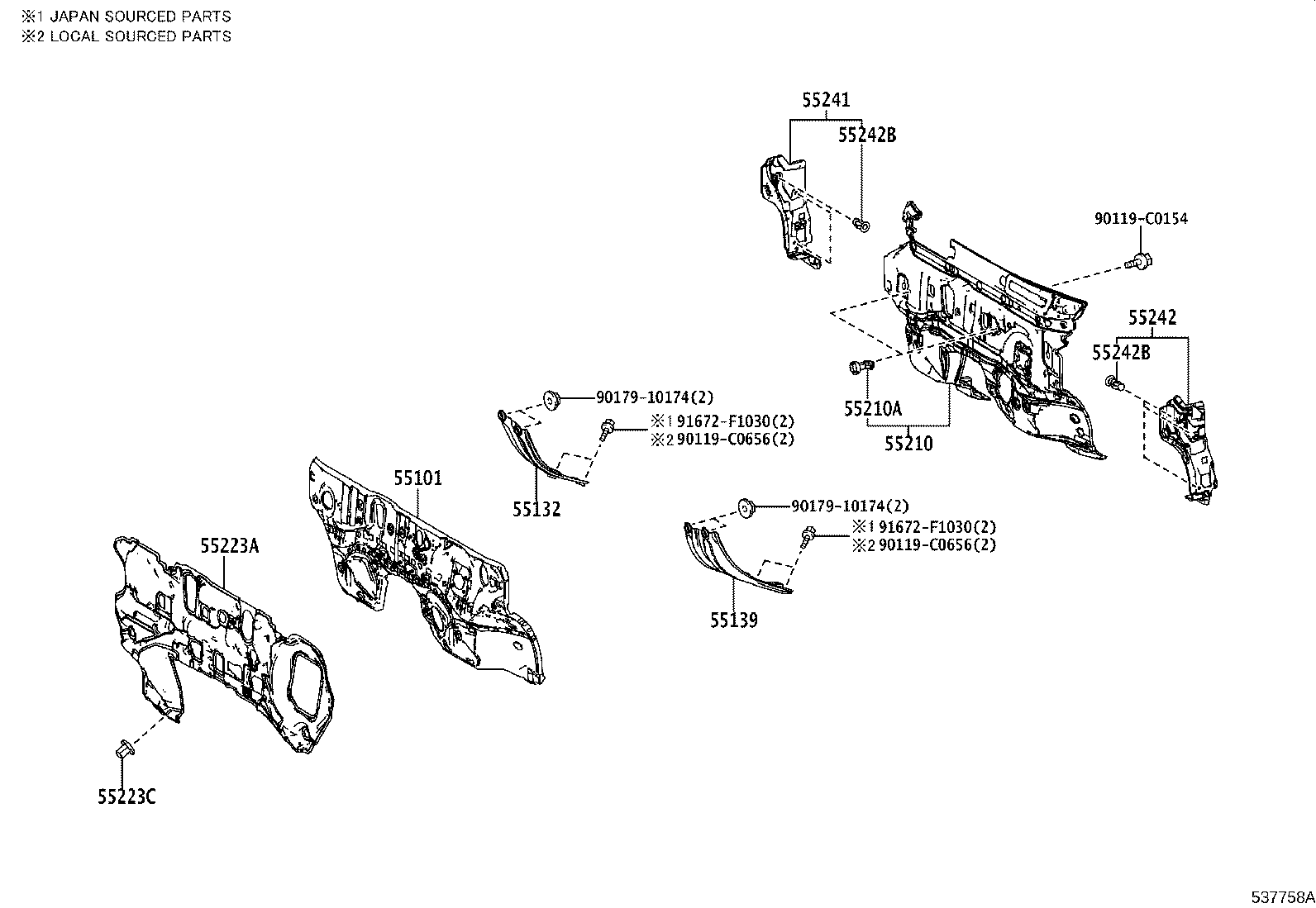 16593-F0300 GUIDE, RADIATOR AIR, NO.1 RH product image