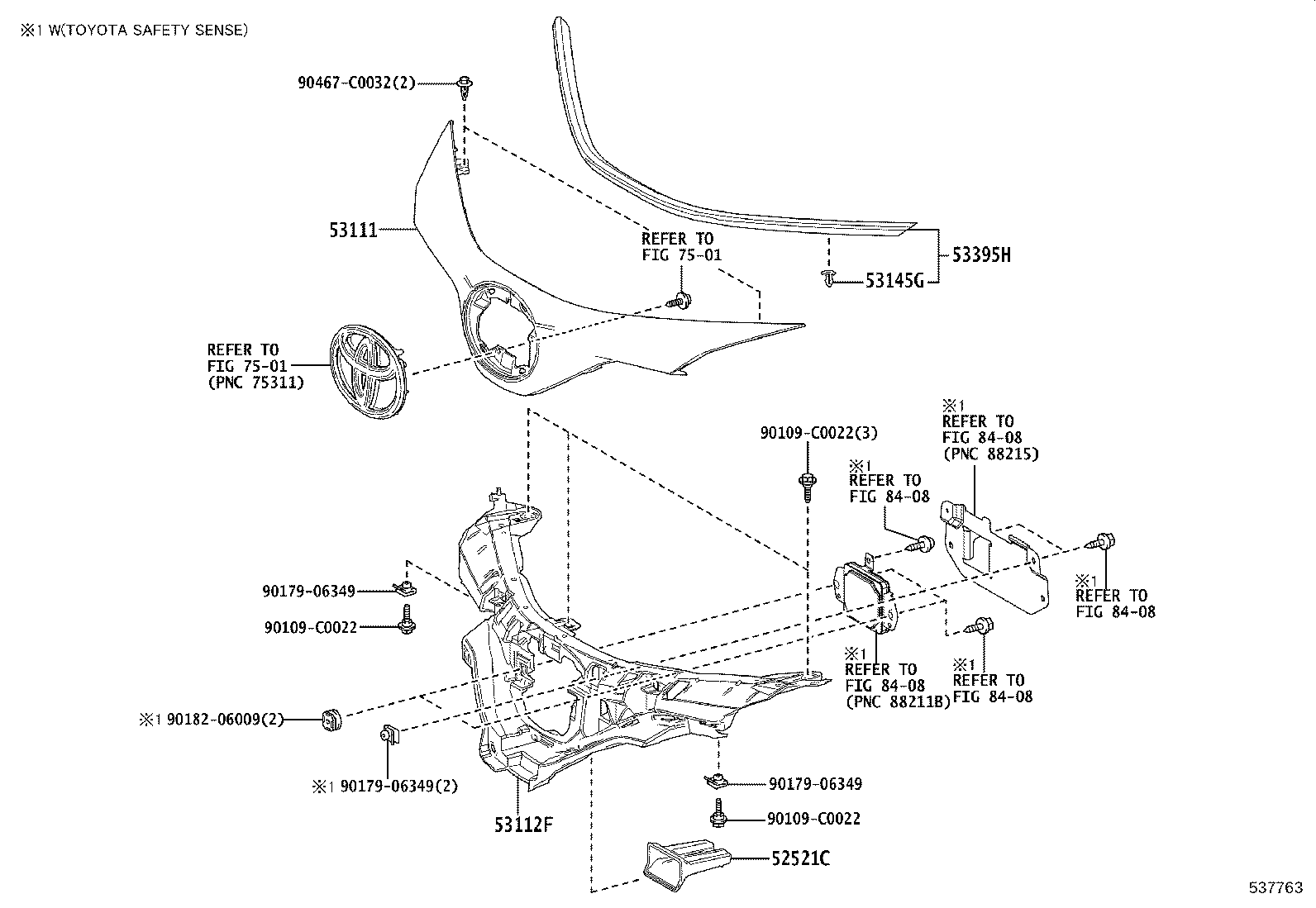 53111-F4040 GRILLE, RADIATOR product image