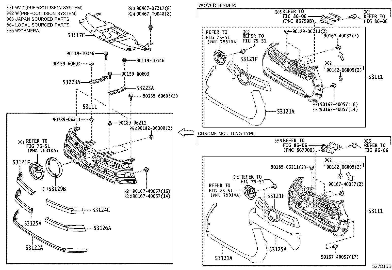 53100-YP261 GRILLE, RADIATOR product image