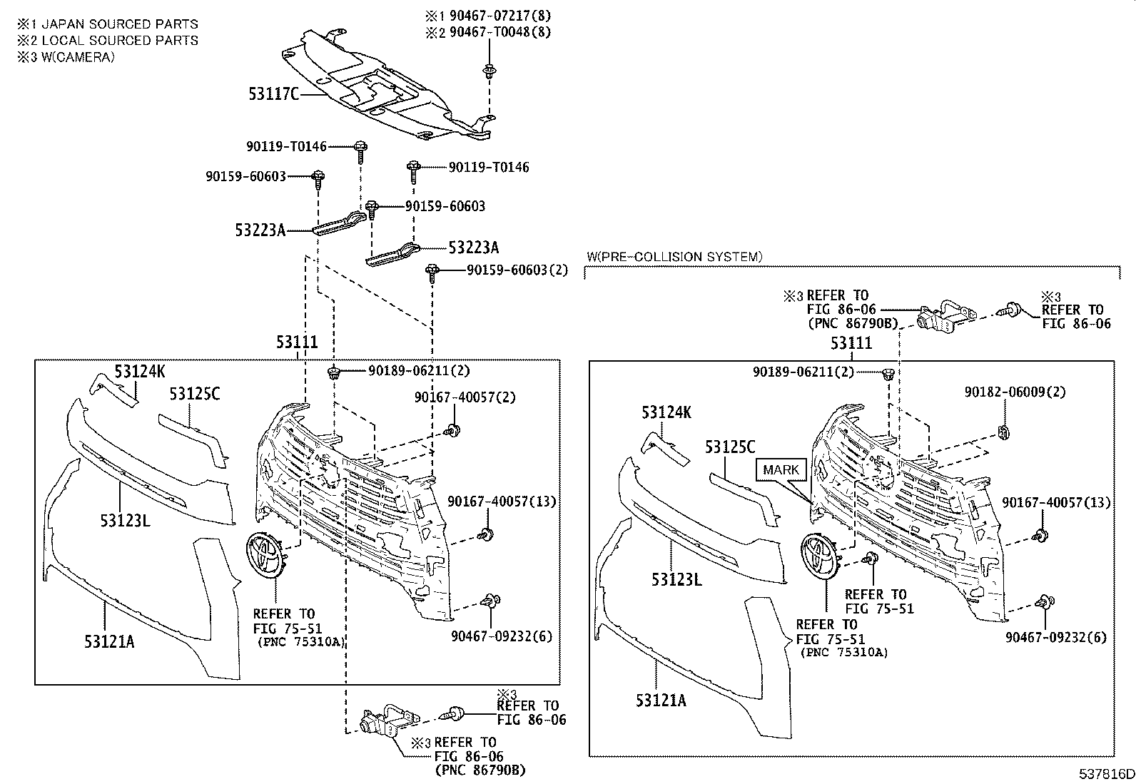 53100-YP261 GRILLE, RADIATOR product image