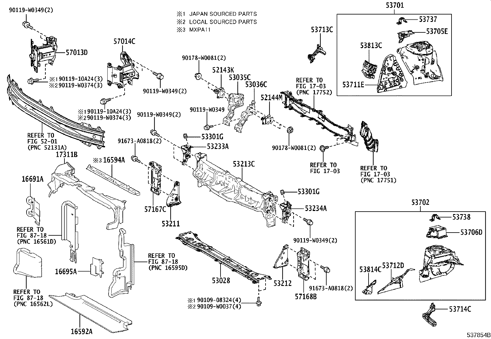 16594-K0030 GUIDE, RADIATOR AIR, NO.2 product image