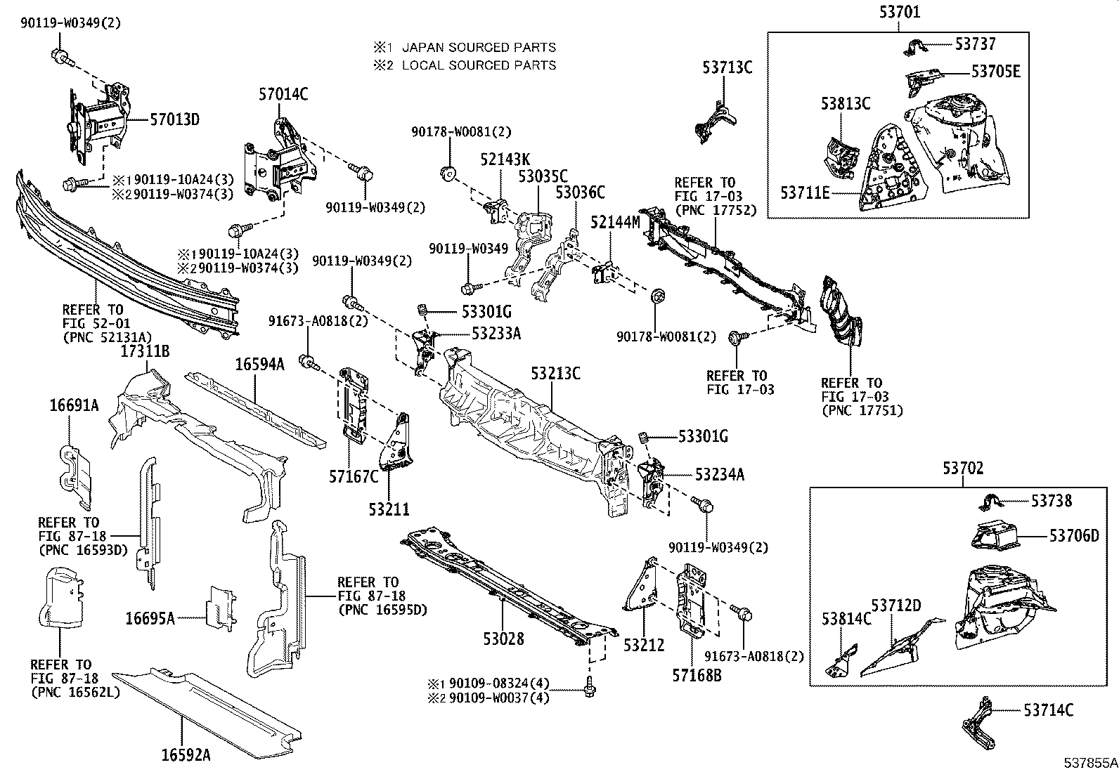 16594-K0030 GUIDE, RADIATOR AIR, NO.2 product image