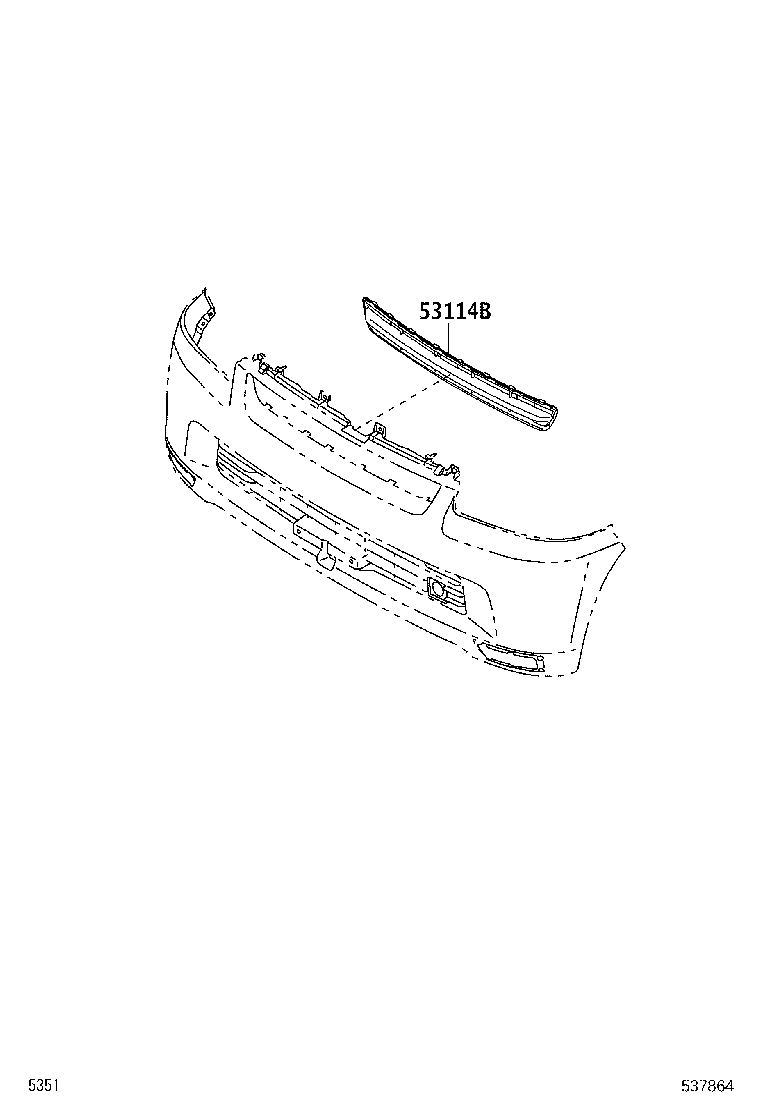 53114-BZ140 GRILLE, RADIATOR, UPPER product image