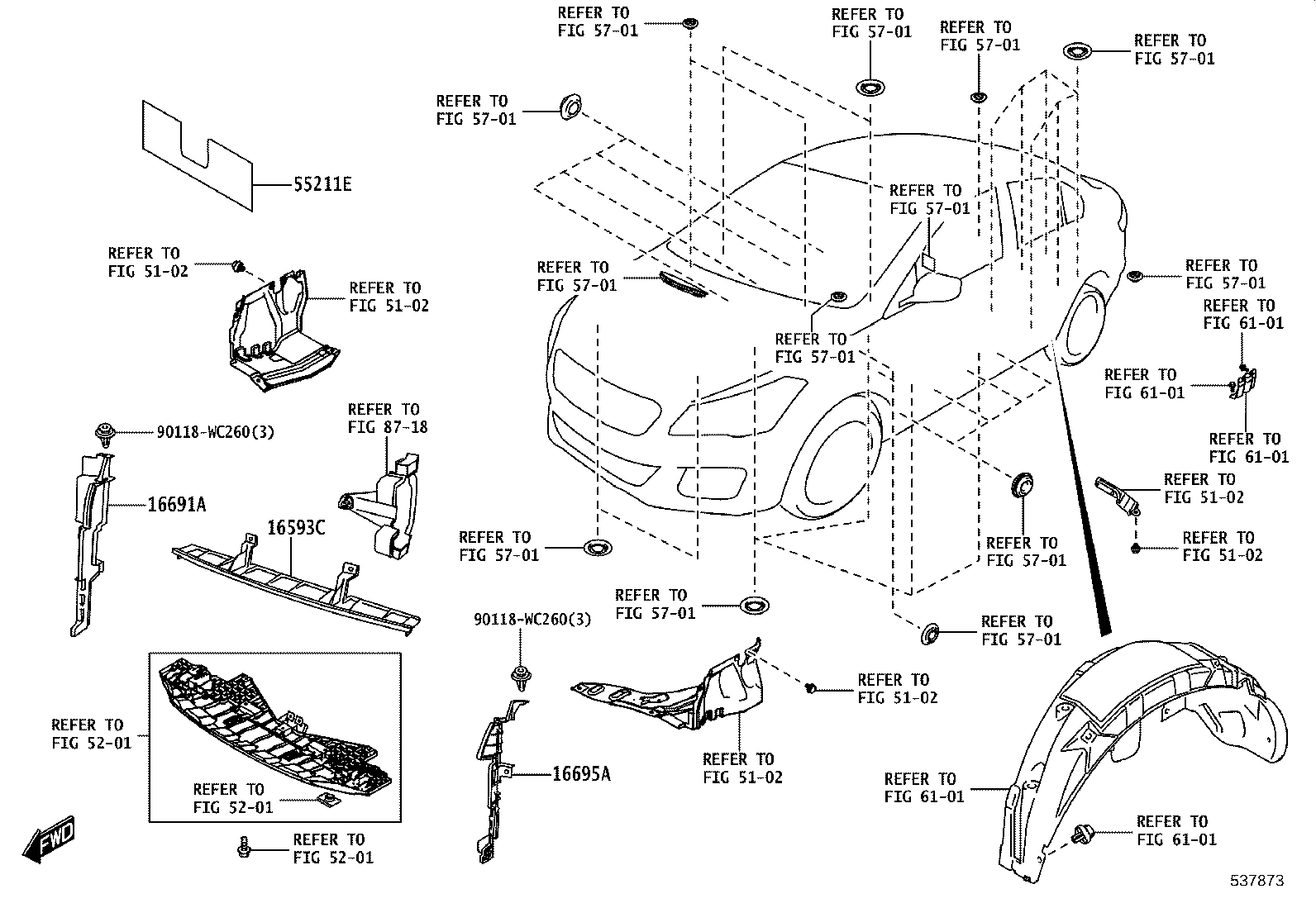 16681-WC002 PLATE, RADIATOR SIDE AIR GUIDE, FRONT RH product image