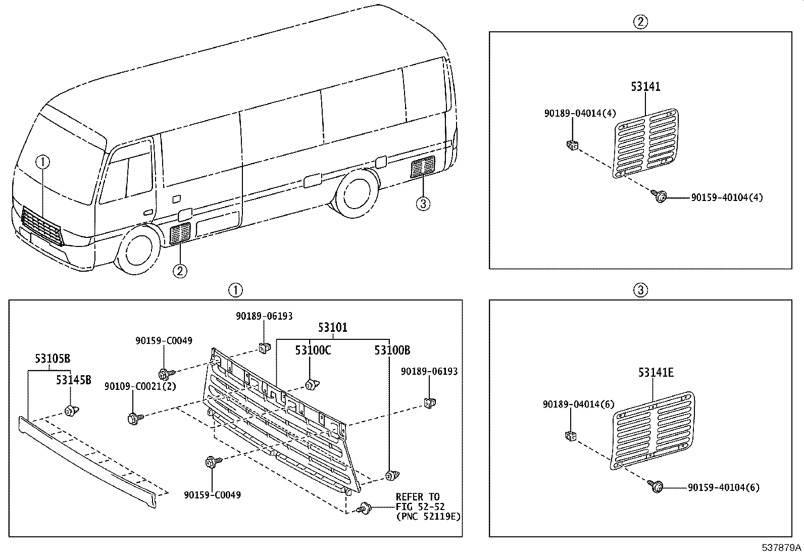 53101-0S030 GRILLE SUB-ASSY, RADIATOR product image