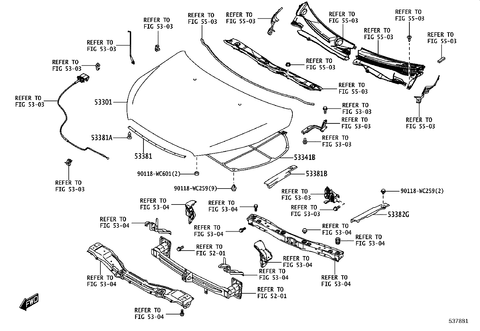53828-WC004 PROTECTOR, FRONT FENDER SIDE PANEL, LH product image