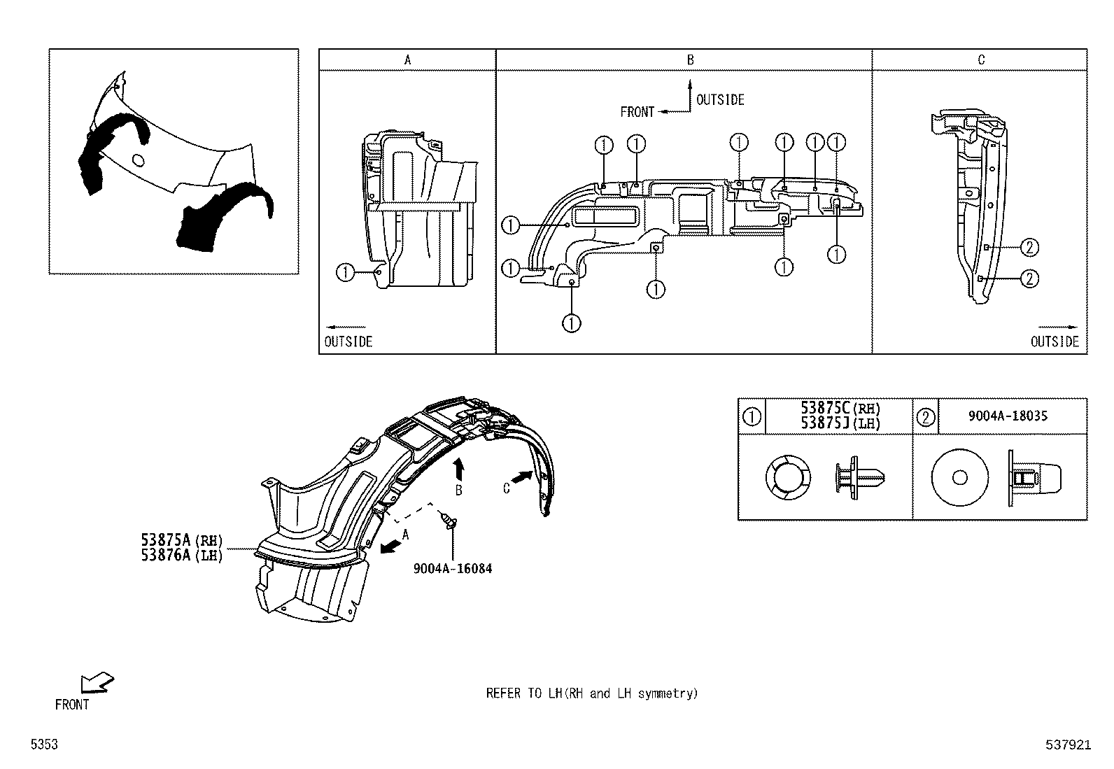 53301-BZ170 HOOD SUB-ASSY product image