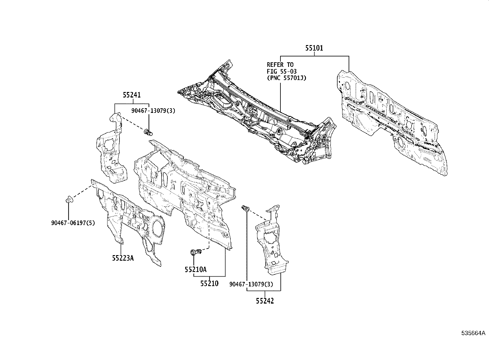 16593-0P020 GUIDE, RADIATOR AIR, NO.1 RH product image