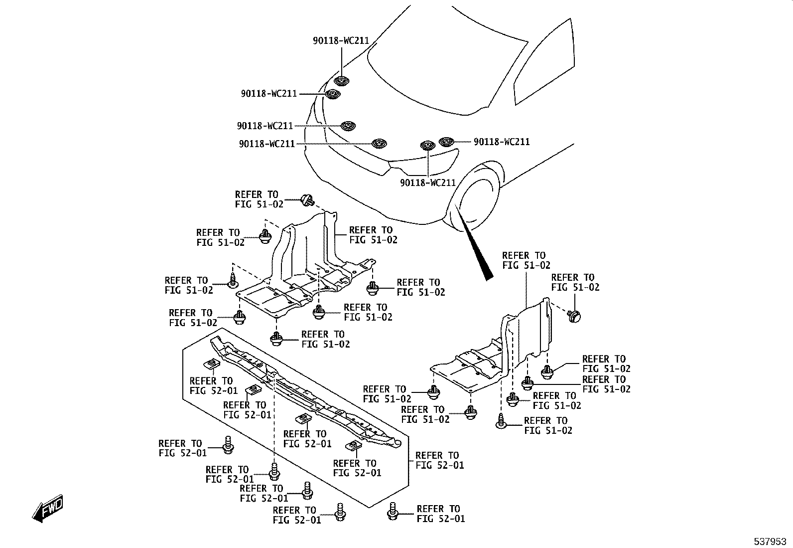 53876-WC005 LINER, FRONT FENDER, LH product image