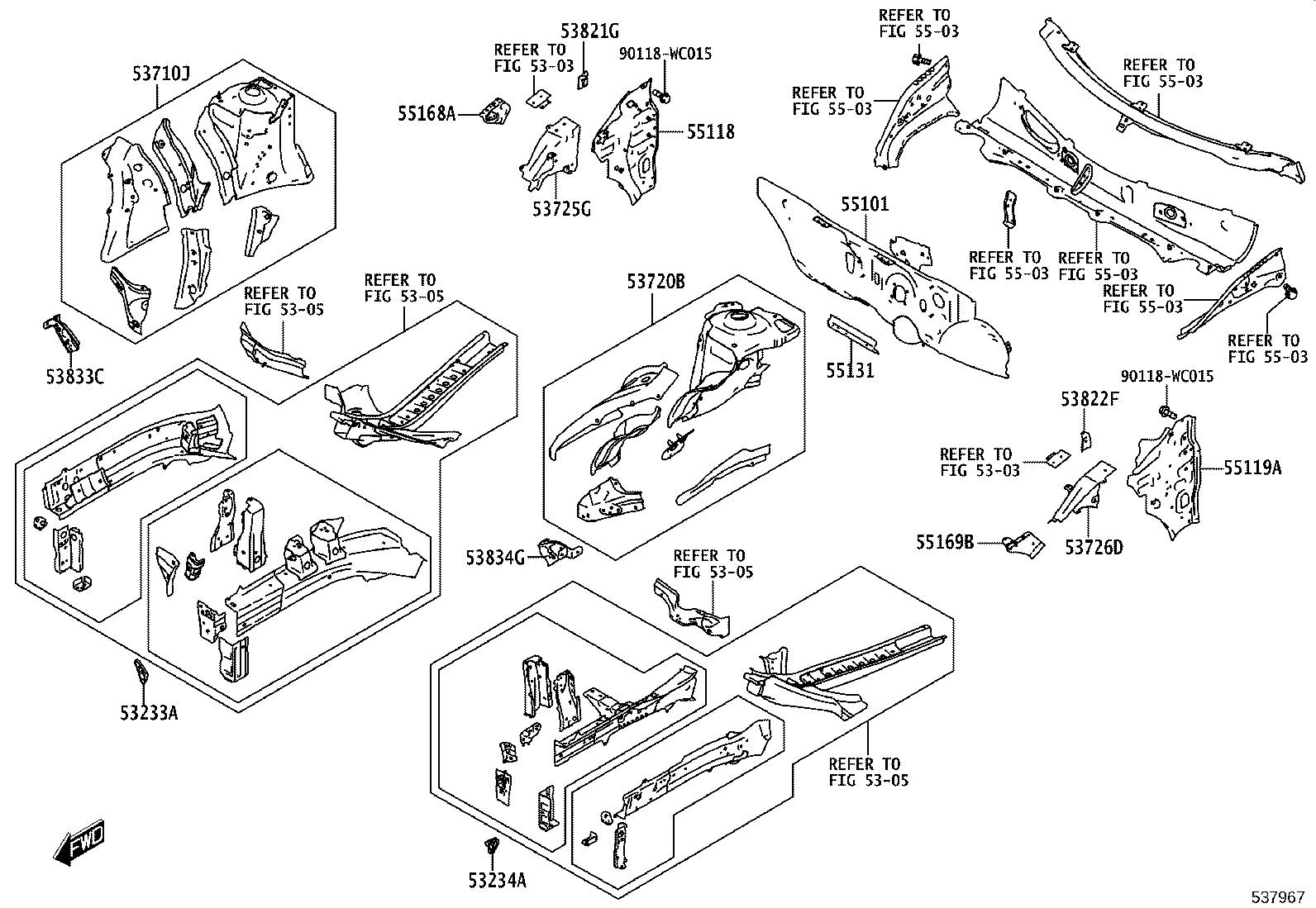 53710-WC005 APRON ASSY, FRONT FENDER, RH product image