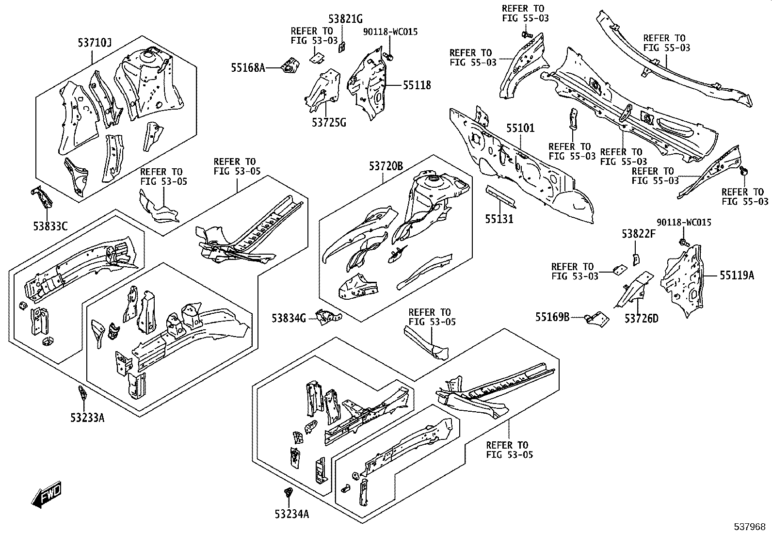 53710-WC005 APRON ASSY, FRONT FENDER, RH product image