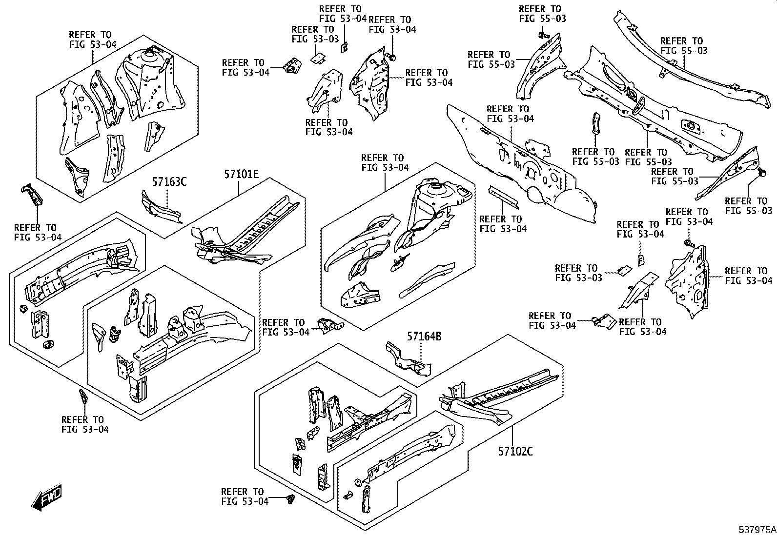 57101-WC006 MEMBER SUB-ASSY, FRONT SIDE, INNER RH product image