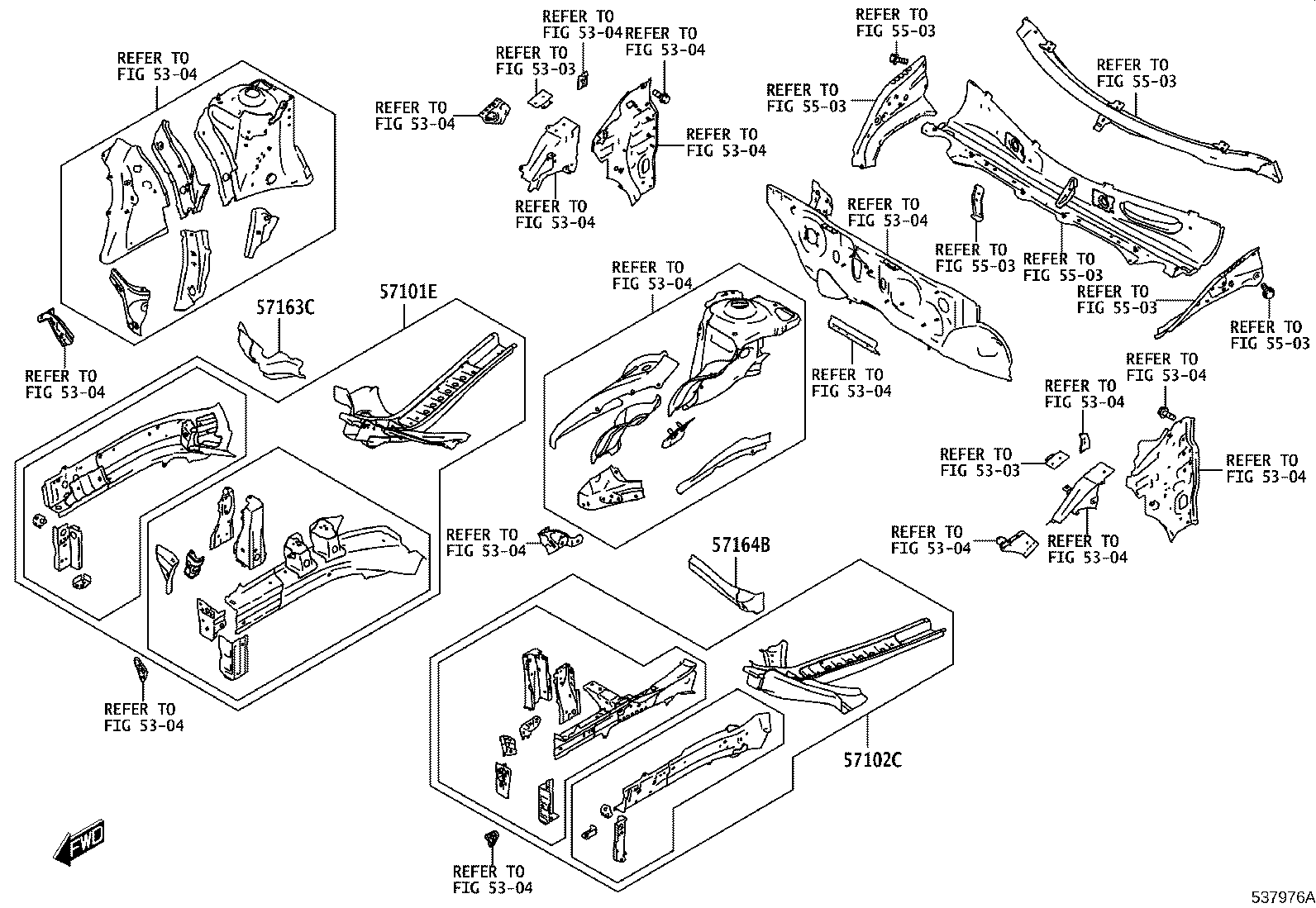57101-WC006 MEMBER SUB-ASSY, FRONT SIDE, INNER RH product image
