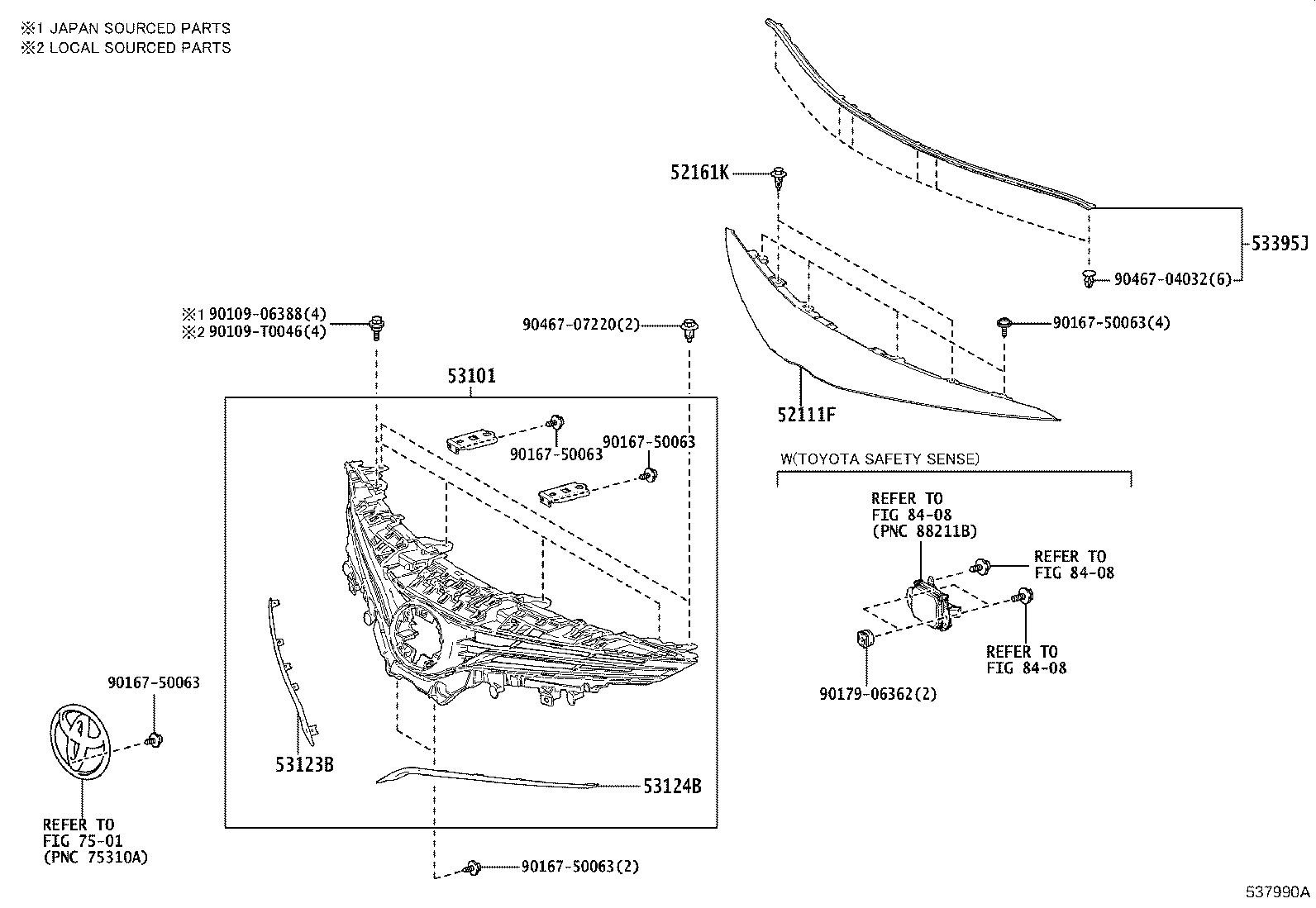 53101-06C40 GRILLE, RADIATOR product image
