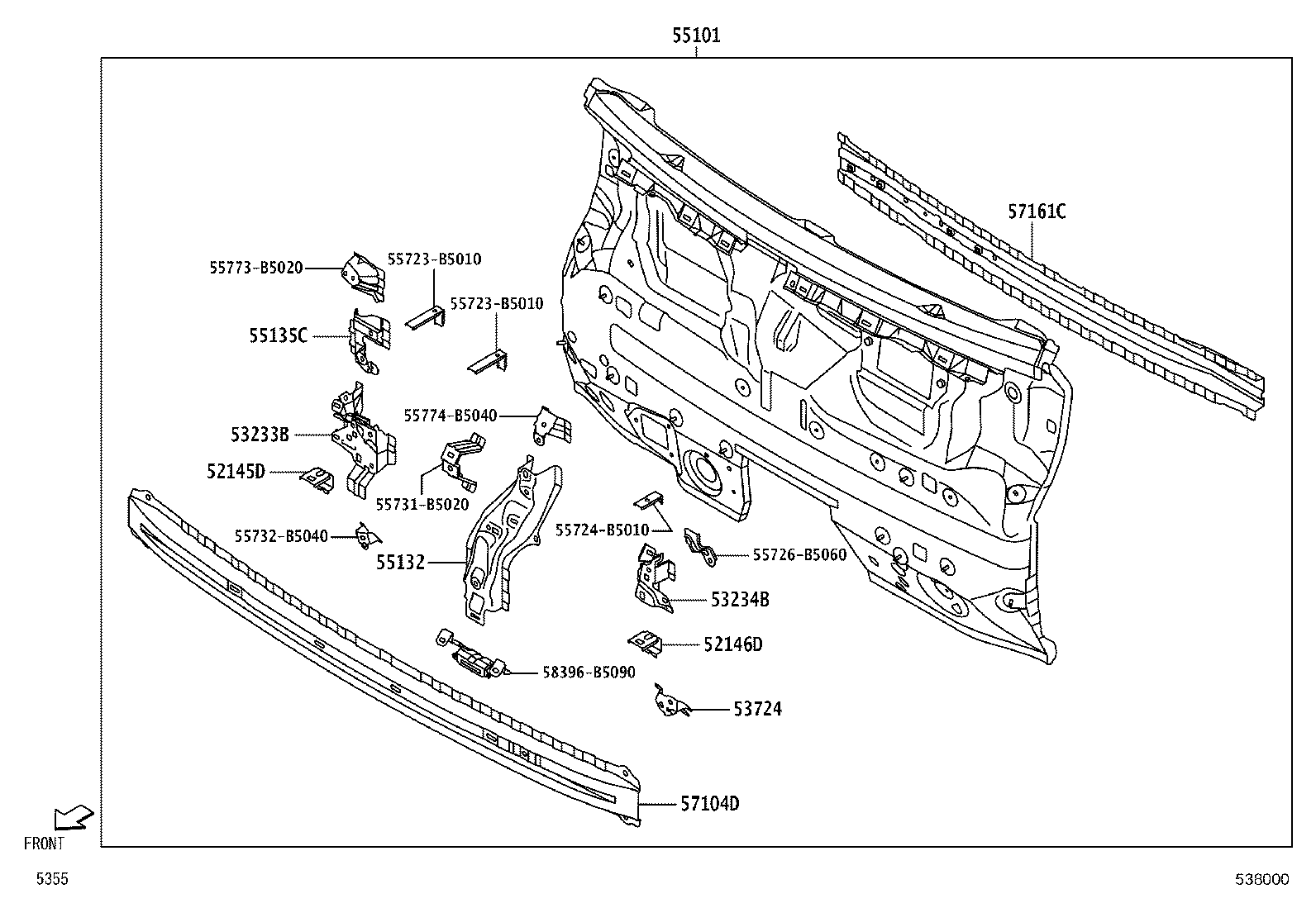 55110-B5200 PANEL SUB-ASSY, DASH product image