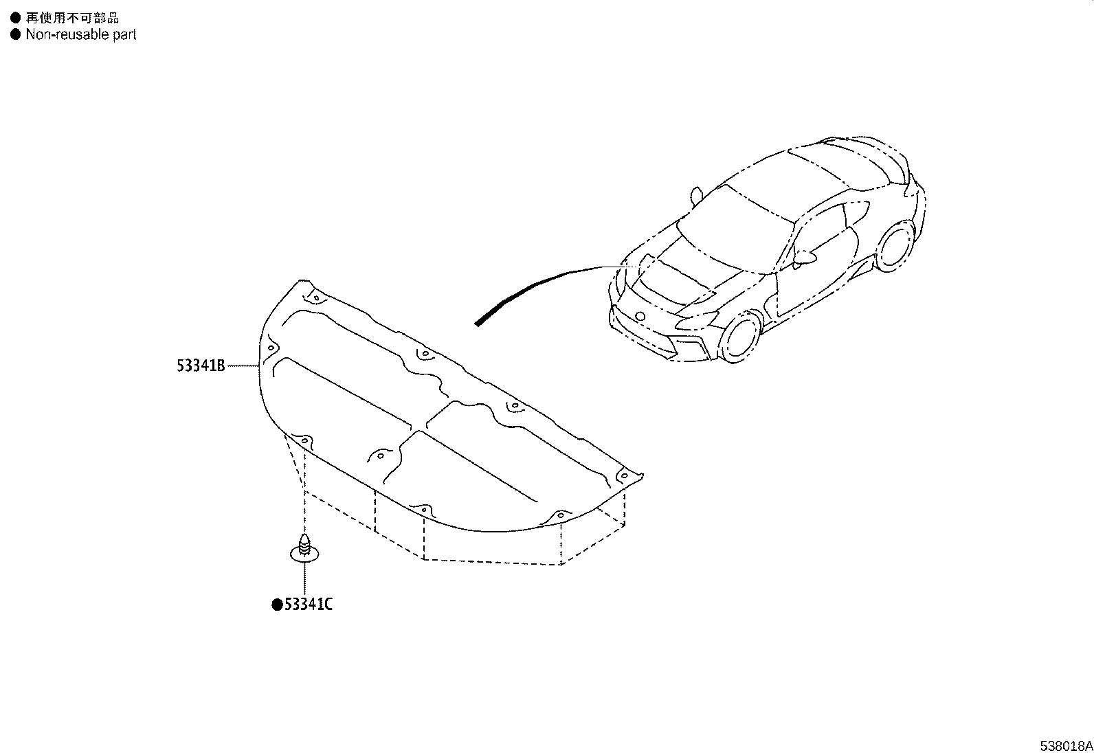 Toyota SU003-09497 FENDER SUB-ASSY, FRONT LH
