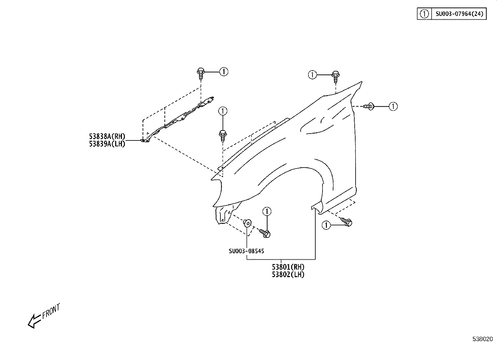 SU003-08641 SEAL, HOOD TO COWL TOP product image