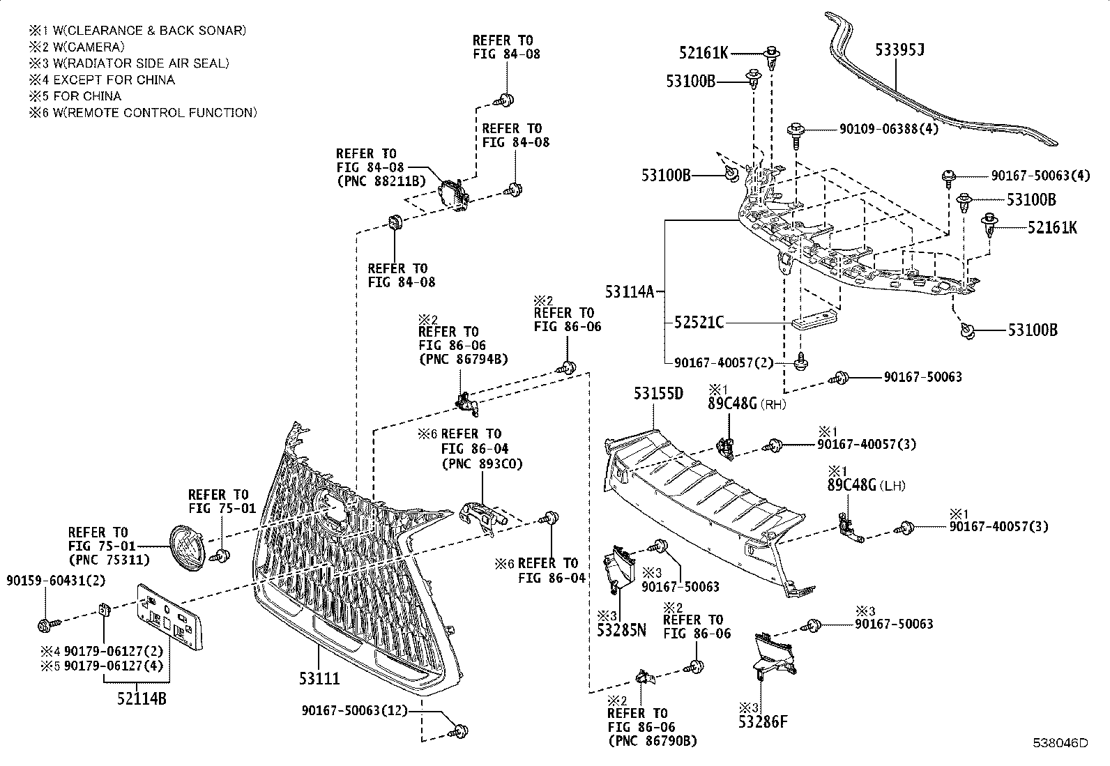 53111-78190 GRILLE, RADIATOR product image
