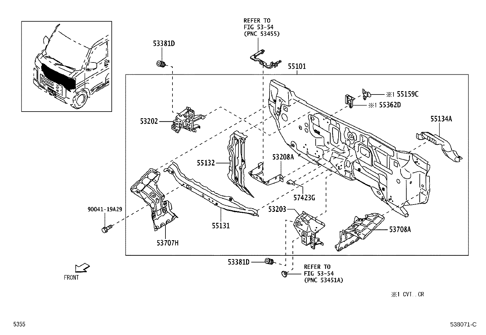 55157-B5010 STAY, PEDAL BRACKET product image