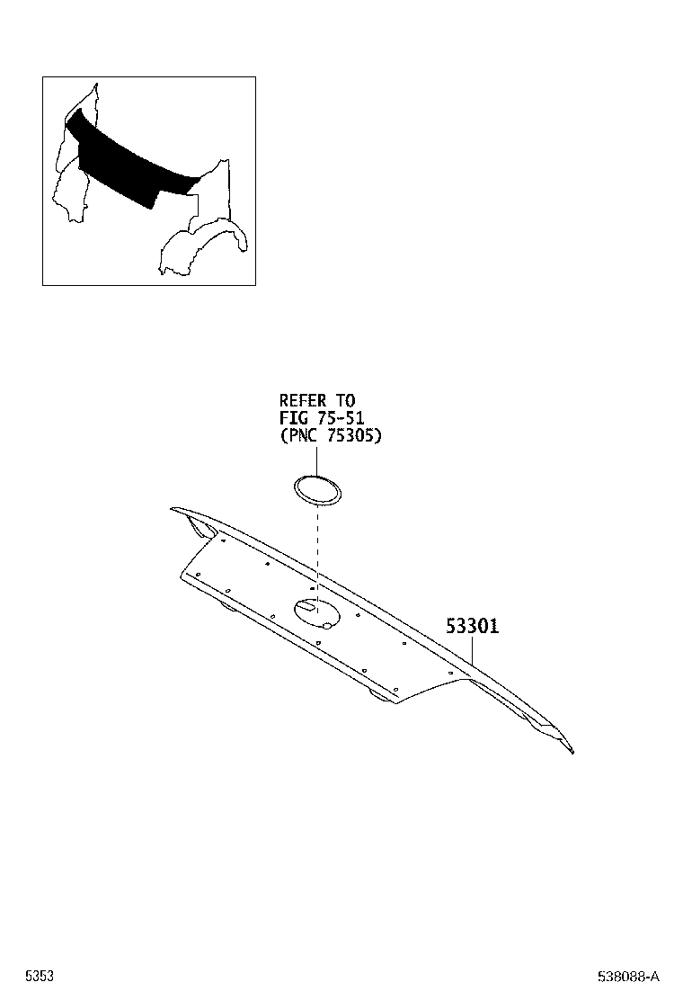 53866-B5020 PLATE, FRONT FENDER EXTENSION, LH product image