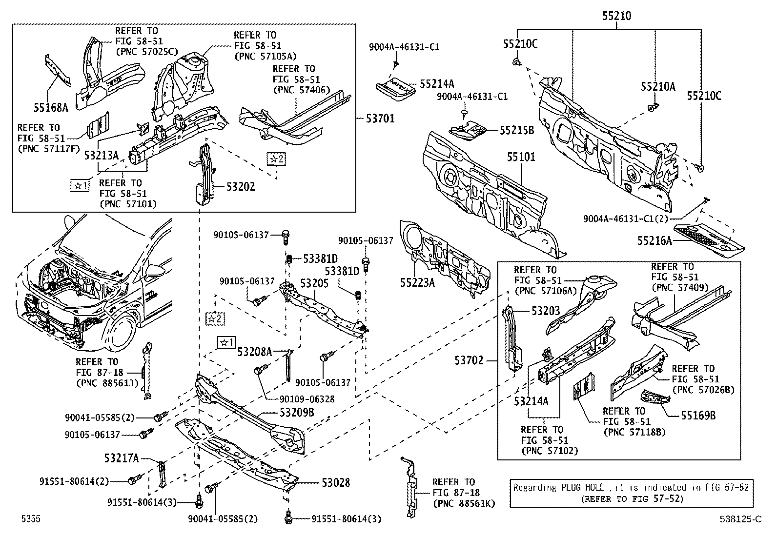 53701-BZ830 APRON SUB-ASSY, FRONT FENDER, RH product image