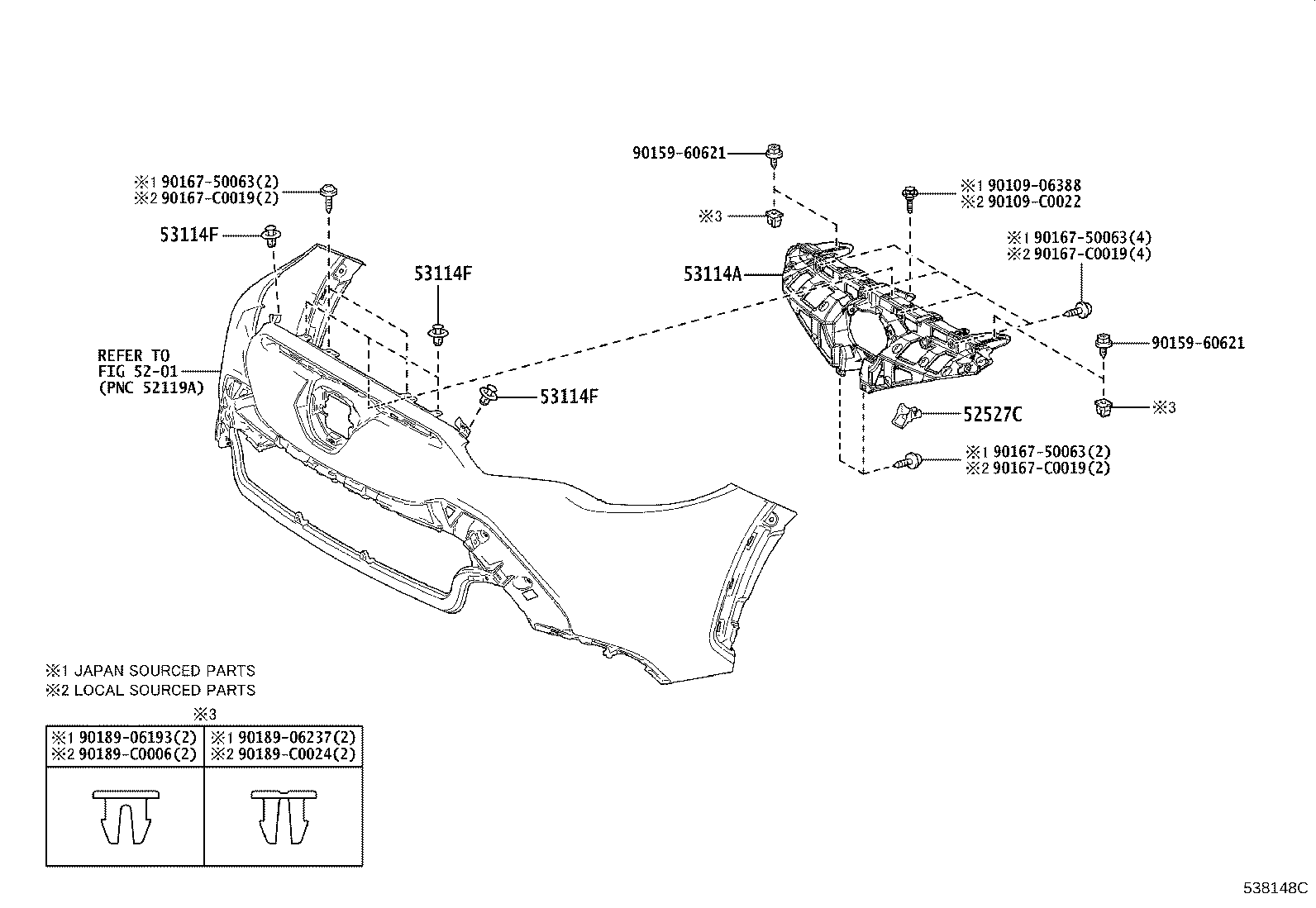 53114-YL010 GRILLE, RADIATOR, INNER product image