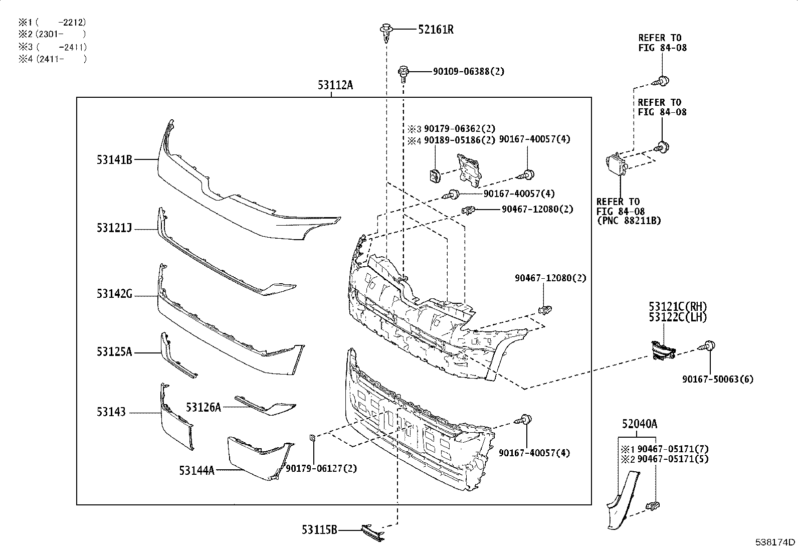53124-V1020 MOULDING, RADIATOR GRILLE SIDE, LH product image