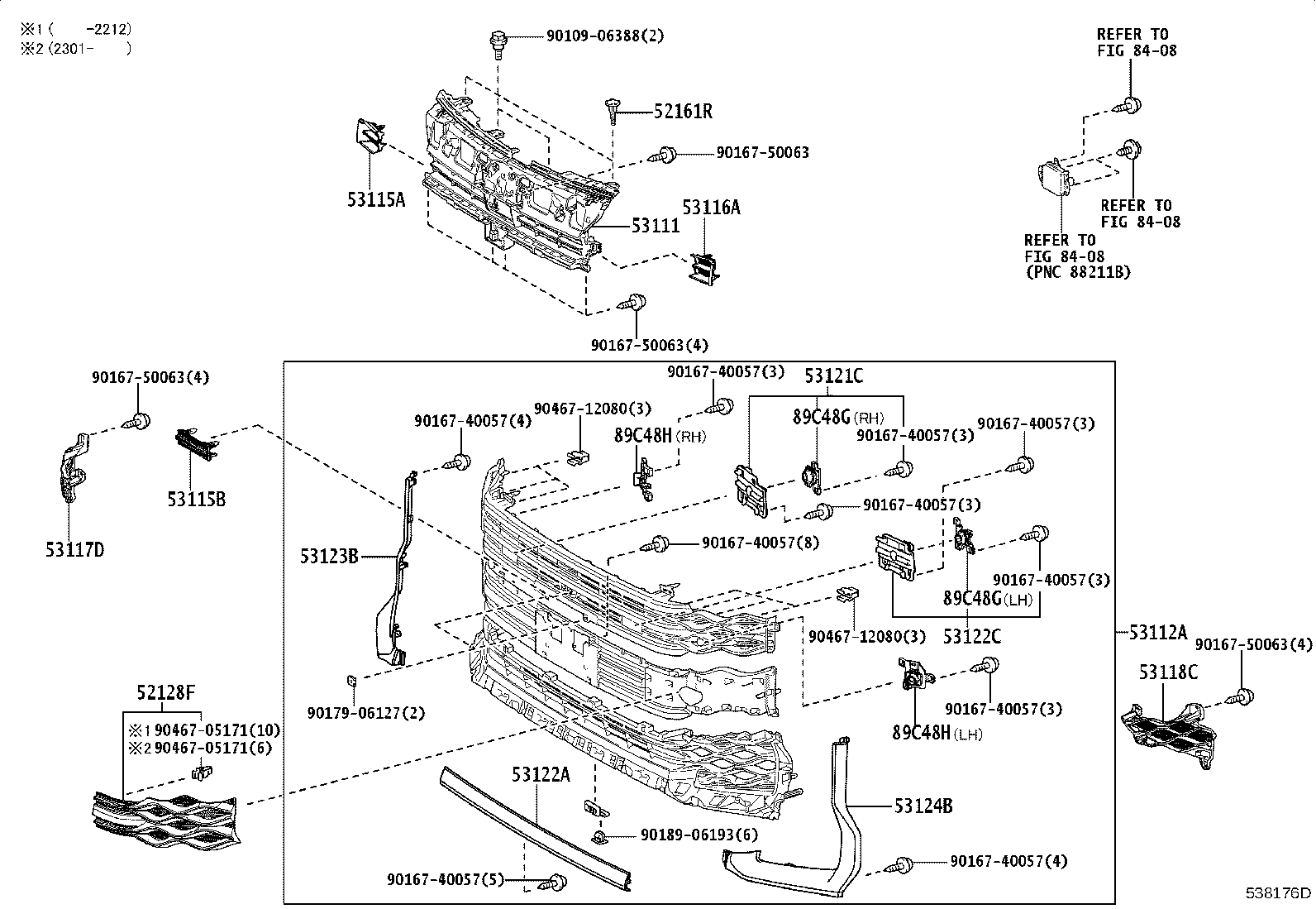 53124-V1020 MOULDING, RADIATOR GRILLE SIDE, LH product image