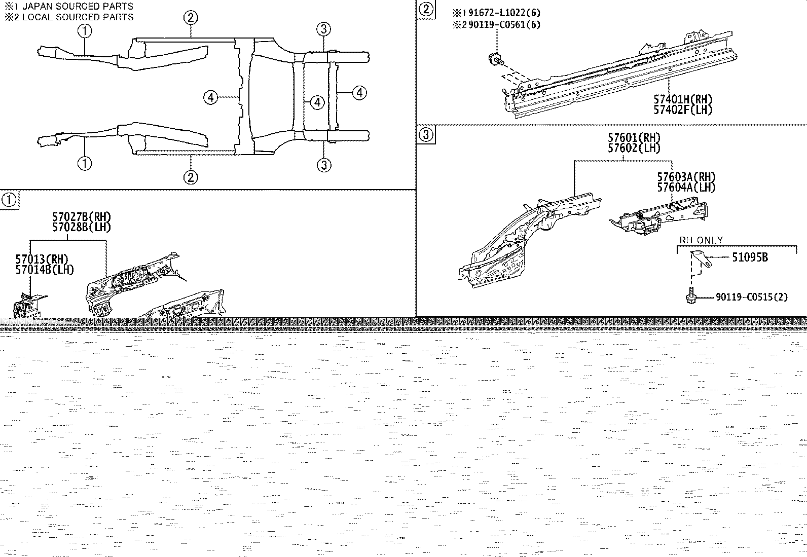 57031-0R030 REINFORCE SUB-ASSY, FRONT SIDE MEMBER, NO.2 RH product image