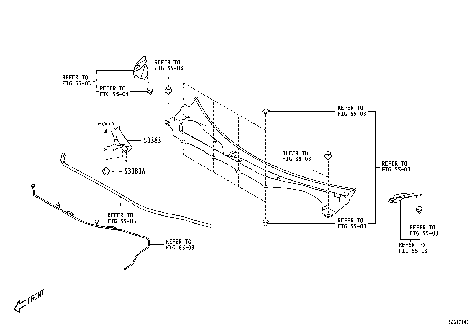 SU003-08641 SEAL, HOOD TO COWL TOP product image