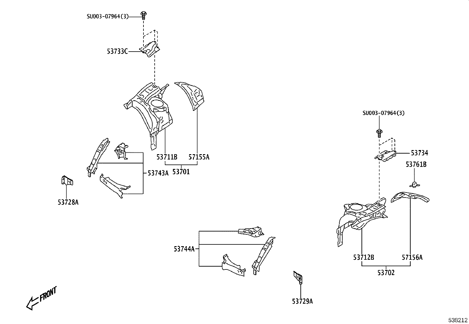 SU003-09125 APRON SUB-ASSY, FRONT FENDER, RH product image