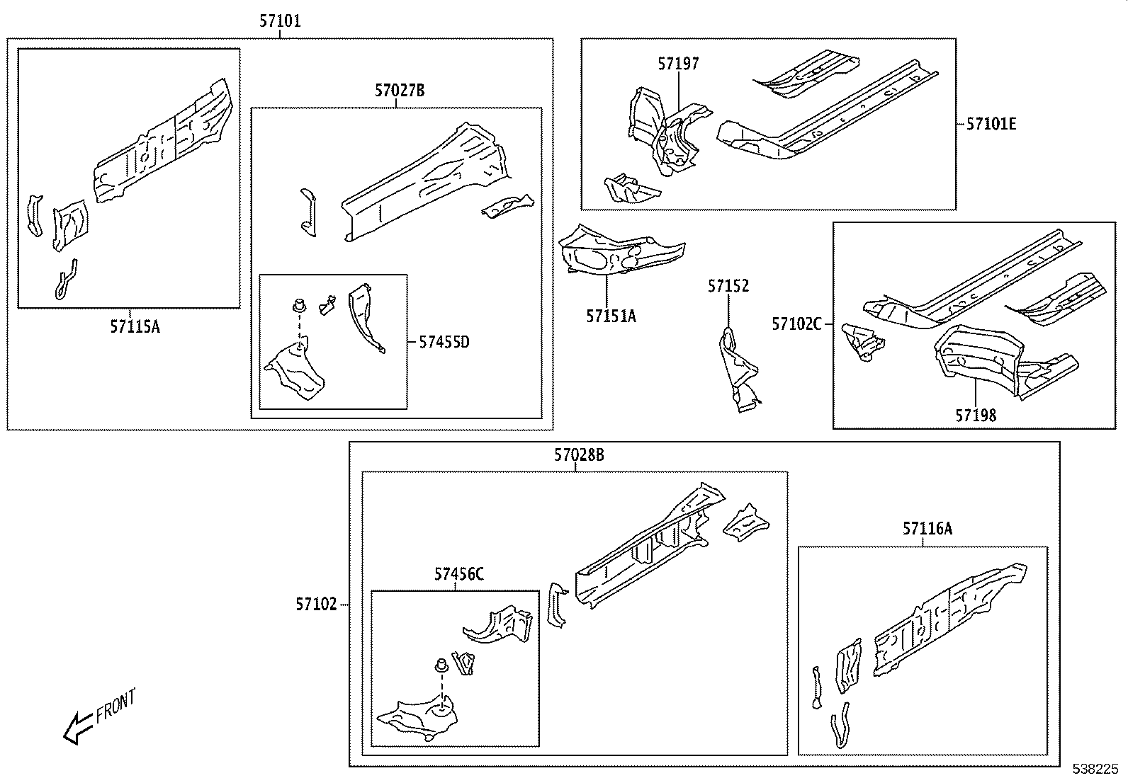 SU003-09121 MEMBER SUB-ASSY, FRONT SIDE, INNER RH product image