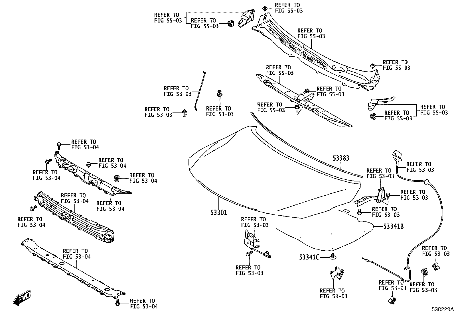 53301-WC006 HOOD SUB-ASSY product image