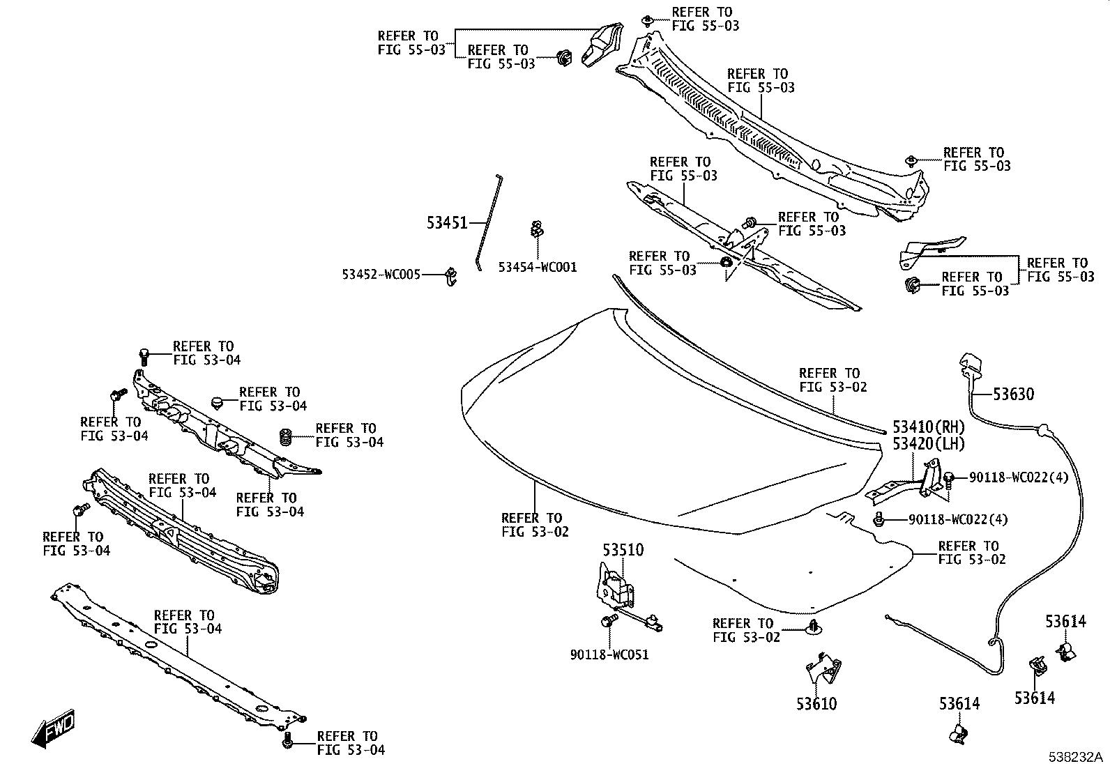 53510-WC014 LOCK ASSY, HOOD product image