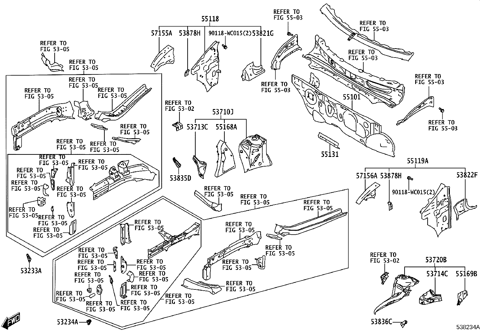 53234-WC004 BRACKET, HEADLAMP, NO.1 LH product image