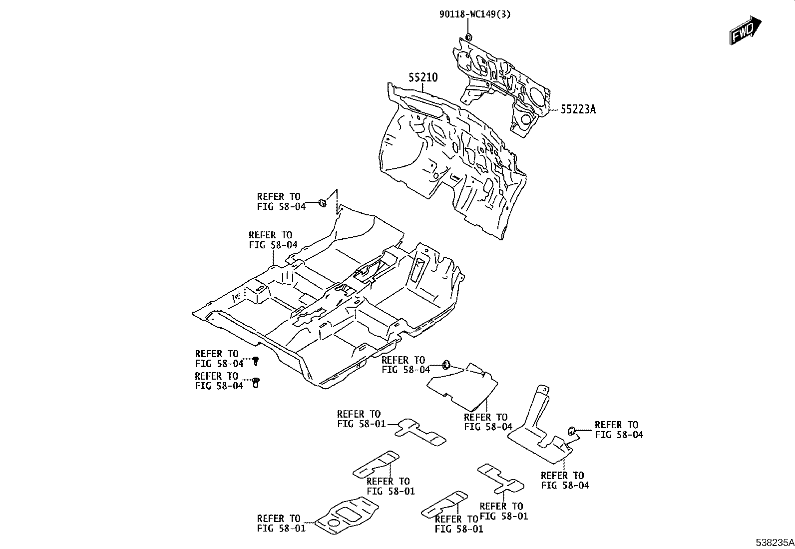53234-WC004 BRACKET, HEADLAMP, NO.1 LH product image