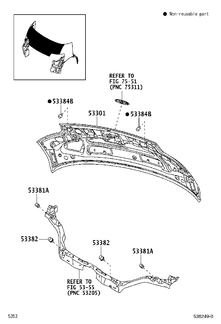 53811-BZ172 FENDER SUB-ASSY, FRONT RH product image
