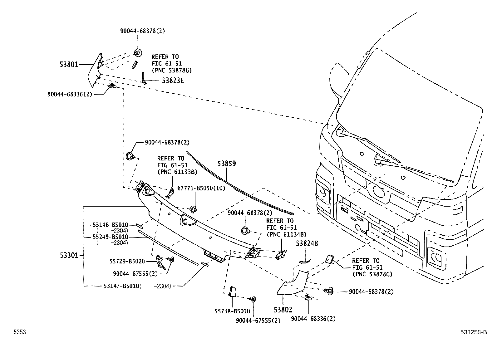 53101-B5110 HOOD SUB-ASSY product image