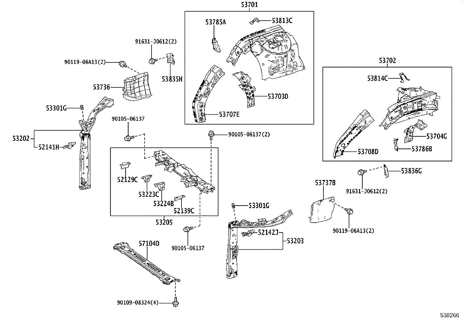 53702-30A80 APRON SUB-ASSY, FRONT FENDER, LH product image