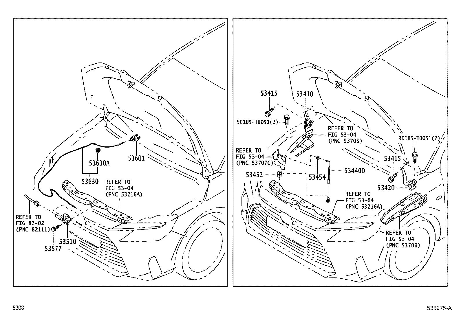 53440-BZ170 SUPPORT ASSY, HOOD product image