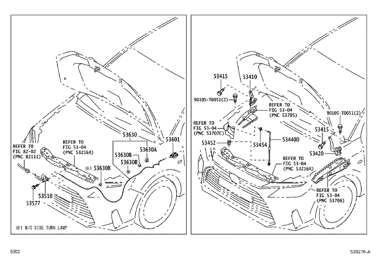 53440-BZ170 SUPPORT ASSY, HOOD product image