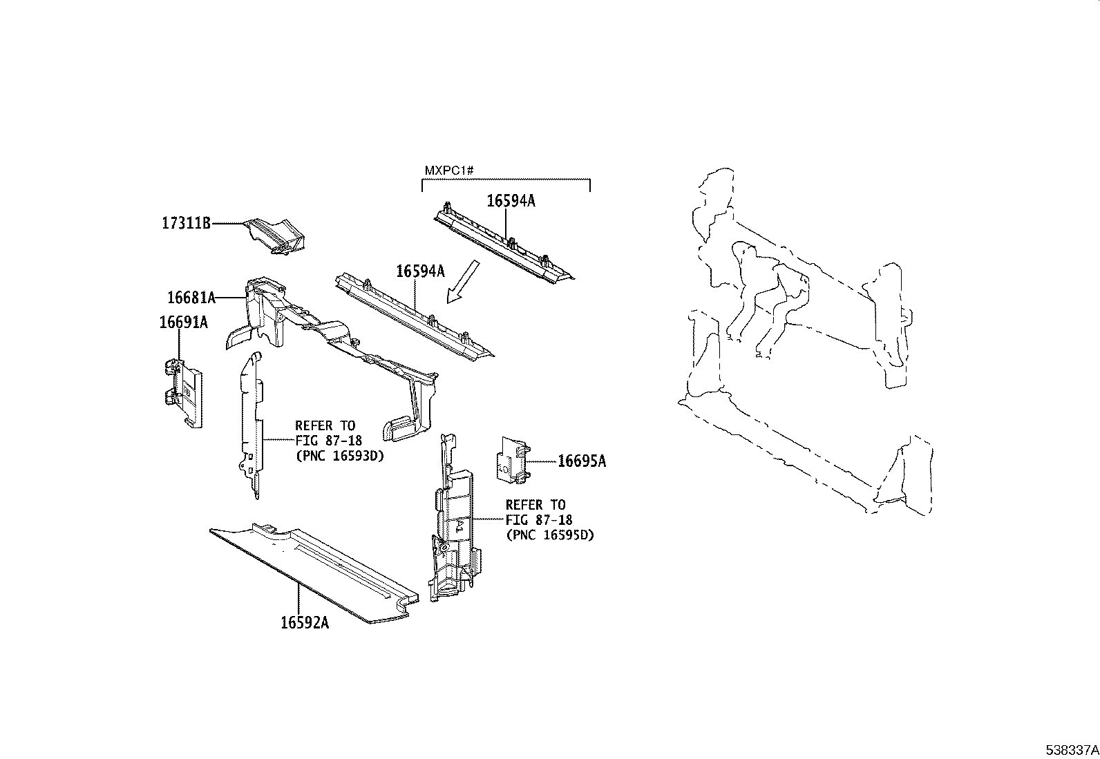 53702-52290 APRON SUB-ASSY, FRONT FENDER, LH product image