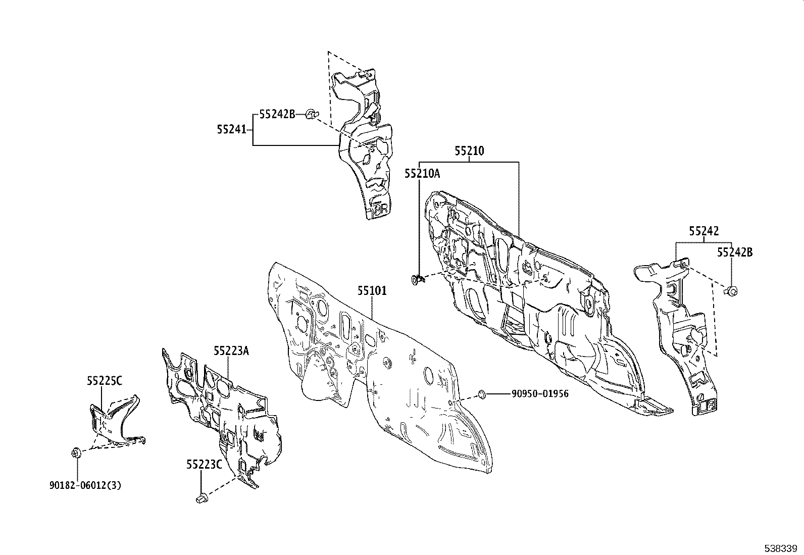 53702-52290 APRON SUB-ASSY, FRONT FENDER, LH product image