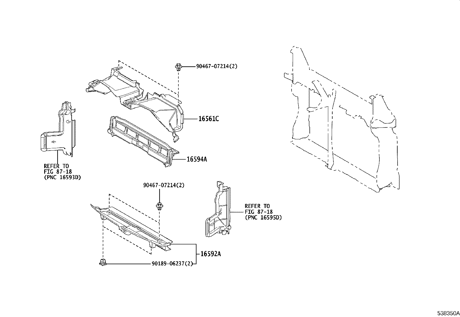 53702-16140 APRON SUB-ASSY, FRONT FENDER, LH product image