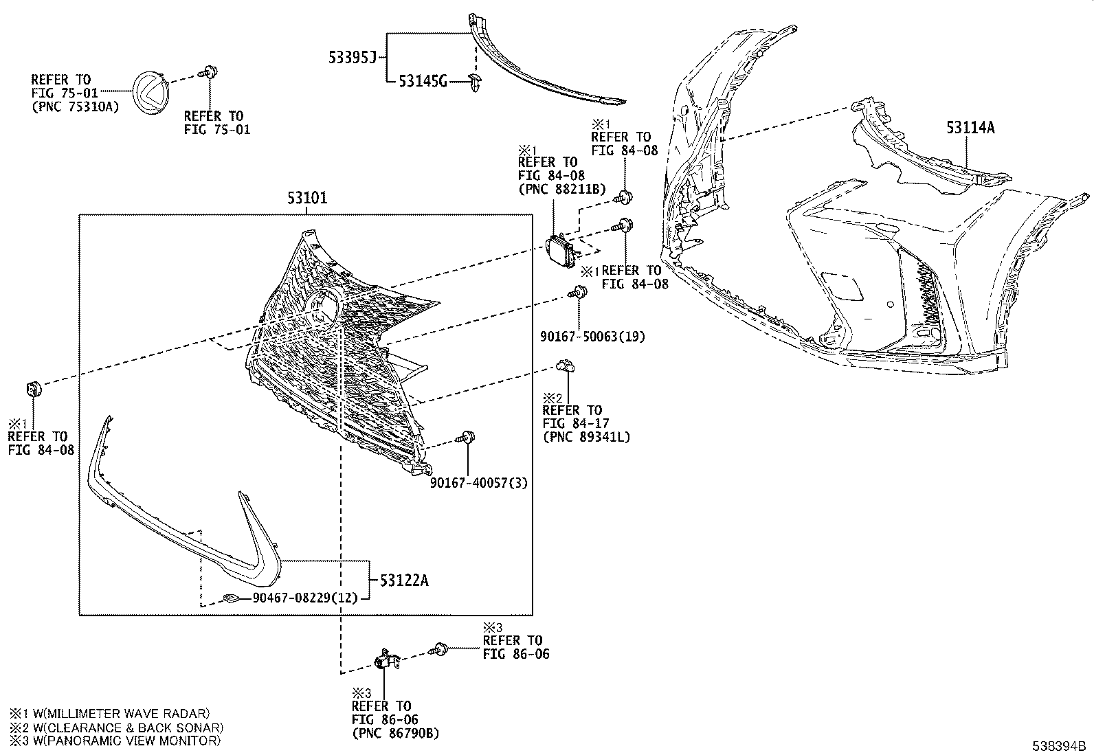 53101-76880 GRILLE SUB-ASSY, RADIATOR product image