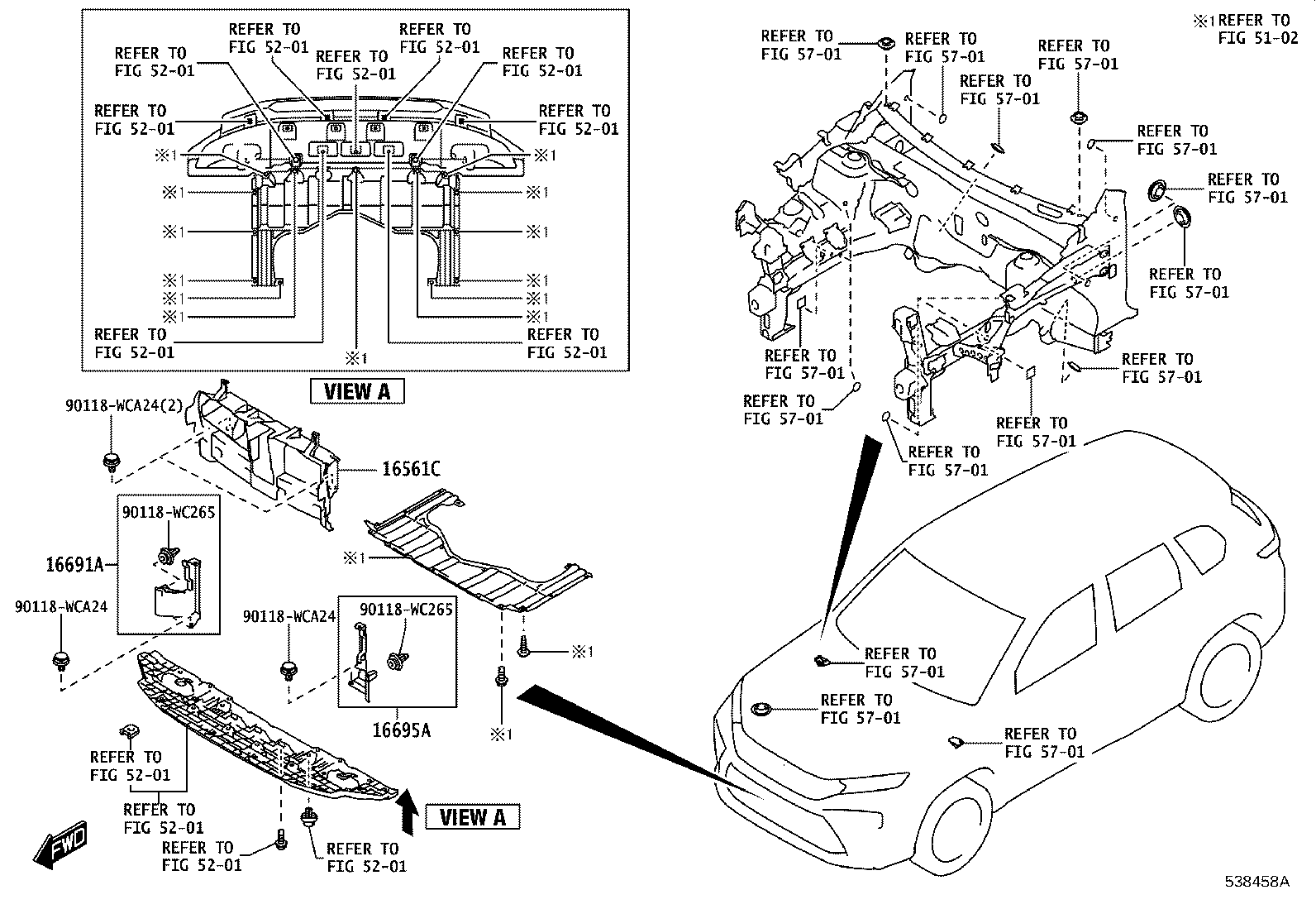 16691-WC005 PLATE, RADIATOR SIDE AIR GUIDE, FRONT LH product image